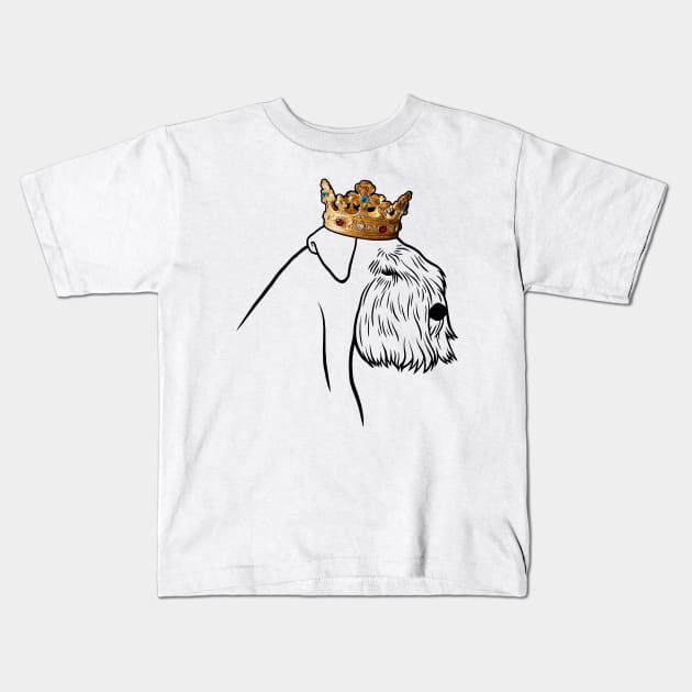 Sealyham Terrier Dog King Queen Wearing Crown Kids T-Shirt by millersye